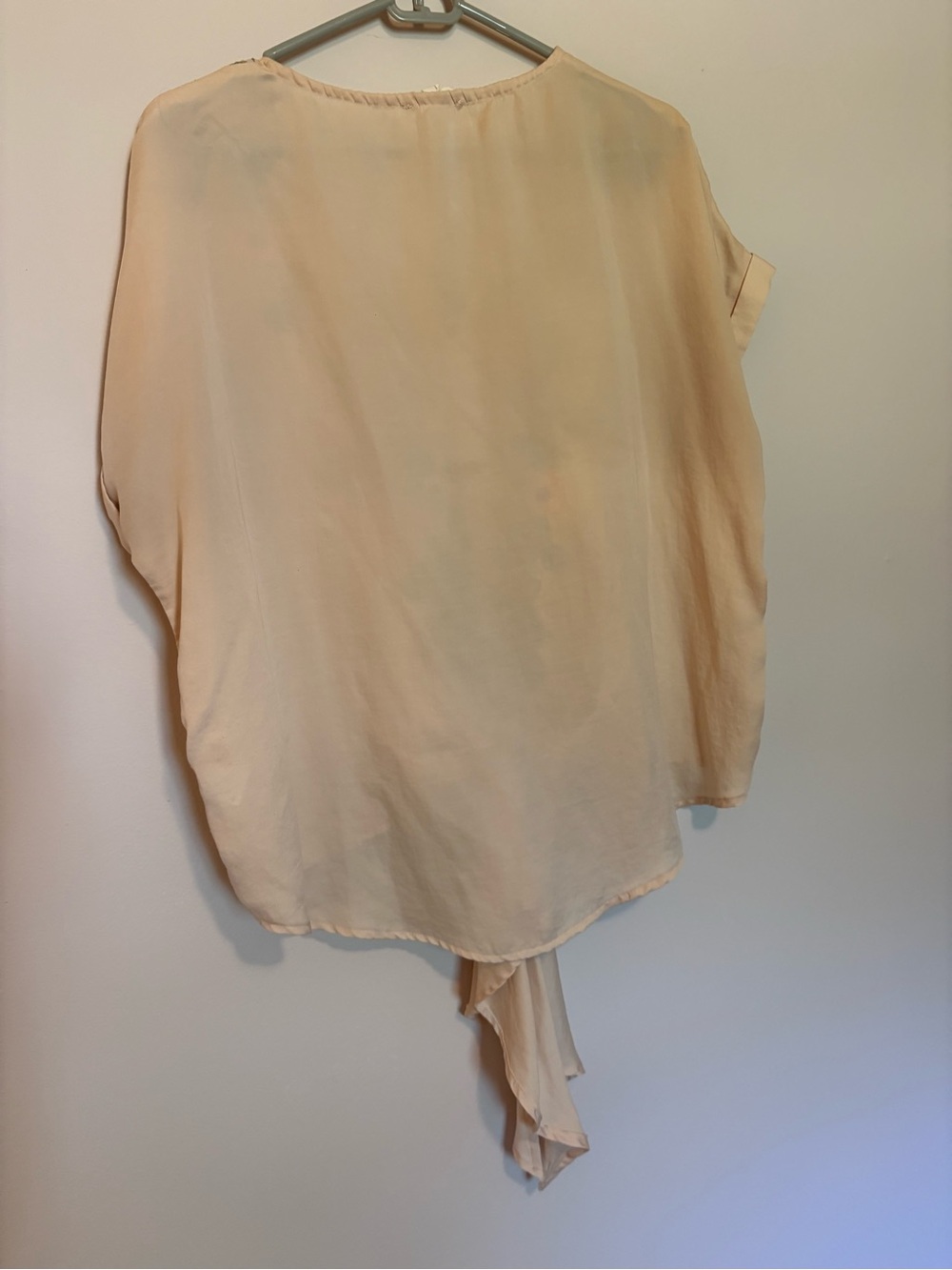 entro Cream Tie-Front Blouse with Multicolor Floral Embroidery - Picture 2 of 5